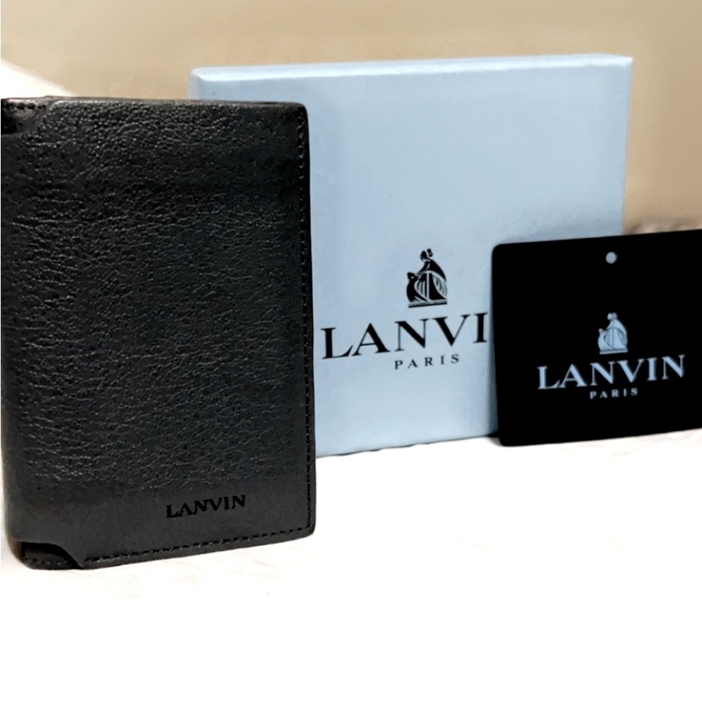 LANVIN Card Holder Pocket Organizer In Gray